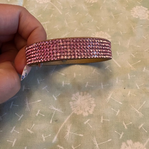 Pink Rhinestone Bracelet - Picture 2 of 3